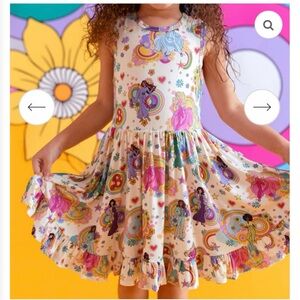 Posh Peanut Groovy Barbie Racerback Ruffled Twirl Dress